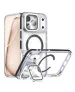 Premium Shockproof MagSafe Clear Phone Case With Camera Ring Stand - Image 10