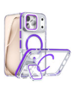 Premium Shockproof MagSafe Clear Phone Case With Camera Ring Stand - Image 4