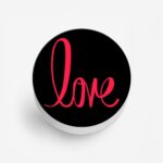 Love -Black  Printed Phone Grip Holder & Stand - Image 2