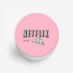 Netflix and Pizza Printed Phone Grip Holder & Stand - Image 2