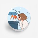 Fish Lover Printed Phone Grip Holder & Stand - Image 2