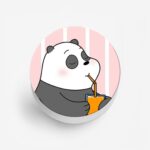 Happy Panda  Printed Phone Grip Holder & Stand - Image 2