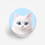 Blue Eyes Cat Printed Phone Grip Holder & Stand - Image 2