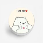 I Love You Bear Printed Phone Grip Holder & Stand - Image 2