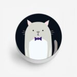 Cat With A Bow Printed Phone Grip Holder & Stand - Image 2