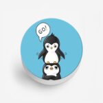 Angry Lil Penguins Printed Phone Grip Holder & Stand - Image 2
