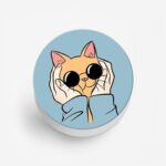 Cat Lover Printed Phone Grip Holder & Stand - Image 2