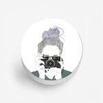 Girls Love Camera Printed Phone Grip Holder & Stand - Image 2