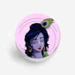 Lord Krishna Printed Phone Grip Holder & Stand - Image 2