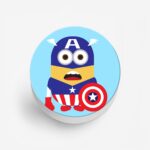 Minion - Captain America Printed Phone Grip Holder & Stand - Image 2