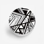 Black and White Printed Phone Grip Holder & Stand - Image 2