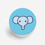 Minimal - Elephant Printed Phone Grip Holder & Stand - Image 2