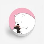 Minimal - Cute Bear Printed Phone Grip Holder & Stand - Image 2