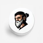 Moustache and Beard Printed Phone Grip Holder & Stand - Image 2