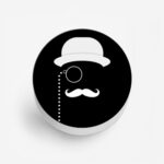 Moustache and Beard Printed Phone Grip Holder & Stand - Image 2