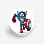 Captain America - Animated Print Printed Phone Grip Holder & Stand - Image 2