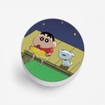Shinchan And Shiro Printed Phone Grip Holder & Stand - Image 2