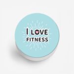 I Love Fitness Printed Phone Grip Holder & Stand - Image 2