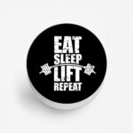 Eat Sleep Lift Repeat Printed Phone Grip Holder & Stand - Image 2