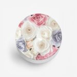 White Pink Roses Printed Phone Grip Holder & Stand - Image 2