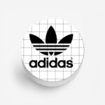 Black And White Printed Phone Grip Holder & Stand - Image 2