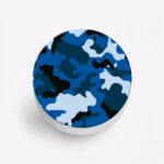 Camouflage Blue Printed Phone Grip Holder & Stand - Image 2