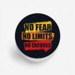No Fear No Limits No Excuses Printed Phone Grip Holder & Stand - Image 2