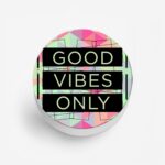 Good Vibes only Printed Phone Grip Holder & Stand - Image 2