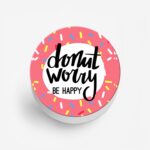 Donut Worry Be Happy Printed Phone Grip Holder & Stand - Image 2