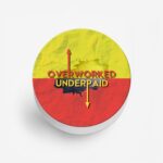 Overworked Underpaid Printed Phone Grip Holder & Stand - Image 2