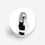 Girl With Attitude Printed Phone Grip Holder & Stand - Image 2