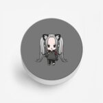 Minimal Classy Girl Printed Phone Grip Holder & Stand - Image 2