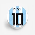 Messi Jersey 10 Printed Phone Grip Holder & Stand - Image 2