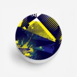 Blue Oil Painiting  Printed Phone Grip Holder & Stand - Image 2