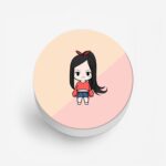 Always Hungry And Angry Girl Printed Phone Grip Holder & Stand - Image 2