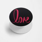 Love -Black  Printed Phone Grip Holder & Stand