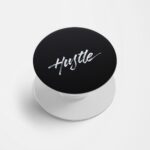 Hustle-Black  Printed Phone Grip Holder & Stand