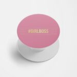 Girl Boss Printed Phone Grip Holder & Stand