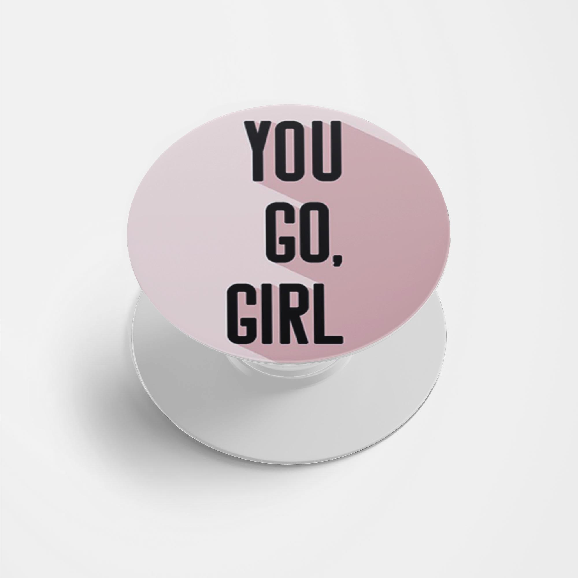 You Go Girl Printed Phone Grip Holder & Stand You Go Girl Printed Phone Grip Holder & Stand - Image 1