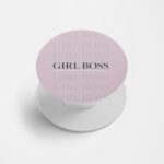 Girl Boss  Printed Phone Grip Holder & Stand
