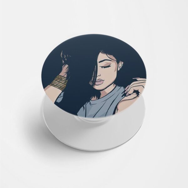 Girl With Attitude Printed Phone Grip Holder & Stand