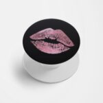 Pink Lips  Printed Phone Grip Holder & Stand