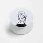 Bubble Gum Girl  Printed Phone Grip Holder & Stand