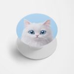 Blue Eyes Cat Printed Phone Grip Holder & Stand