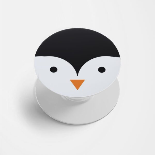Cute Penguin Face  Printed Phone Grip Holder & Stand