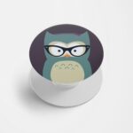 Owl With A Cat Eyes Printed Phone Grip Holder & Stand