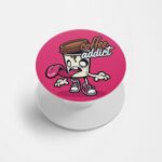 Coffee Addiction Printed Phone Grip Holder & Stand