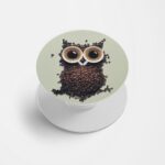 Coffee With Owl Printed Phone Grip Holder & Stand