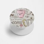 Coffee Love Printed Phone Grip Holder & Stand