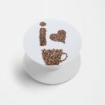I Love Coffee Printed Phone Grip Holder & Stand